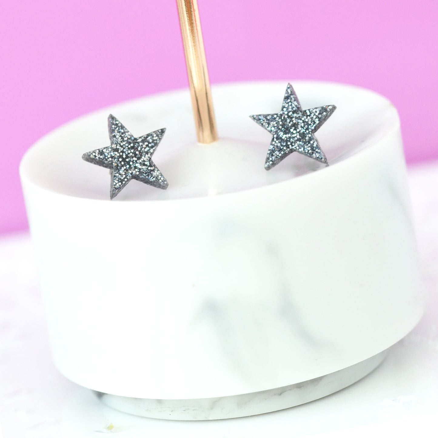 NEW Cosmic Wonky Glitter Celestial Stars Earring Studs